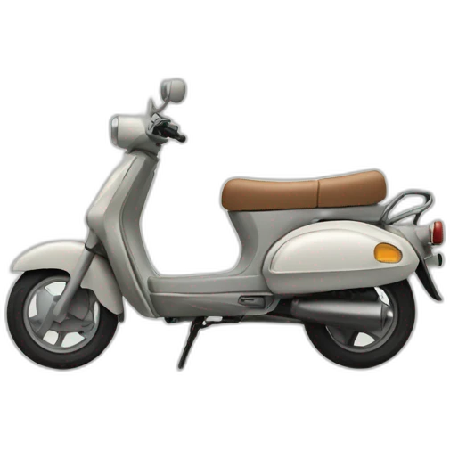 minimalist moped with two persons emoji