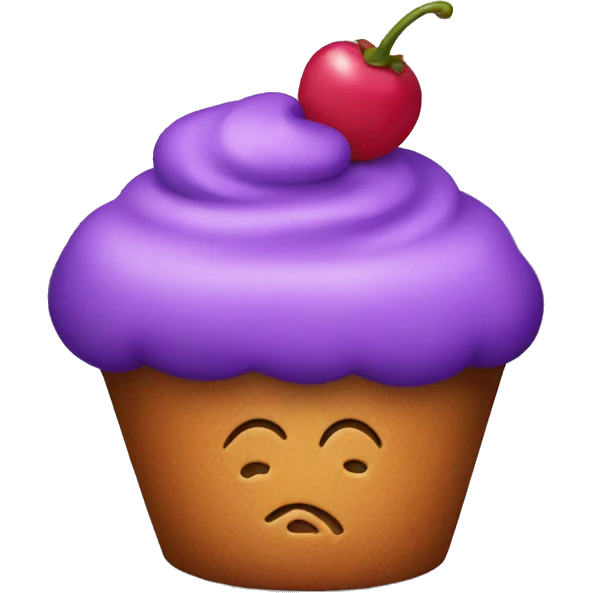 Purple muffin partying emoji