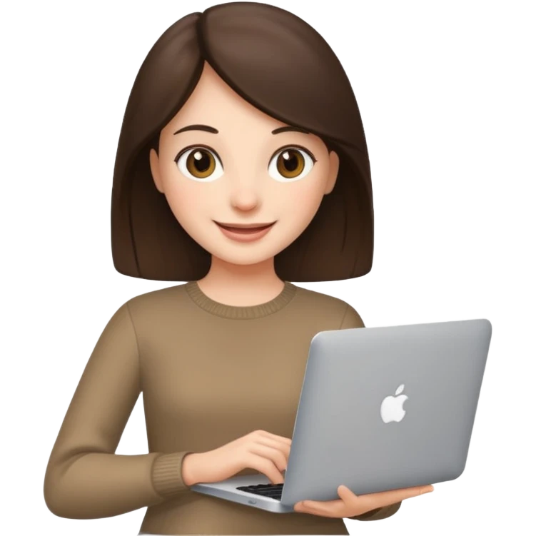 macbook brunette emoji