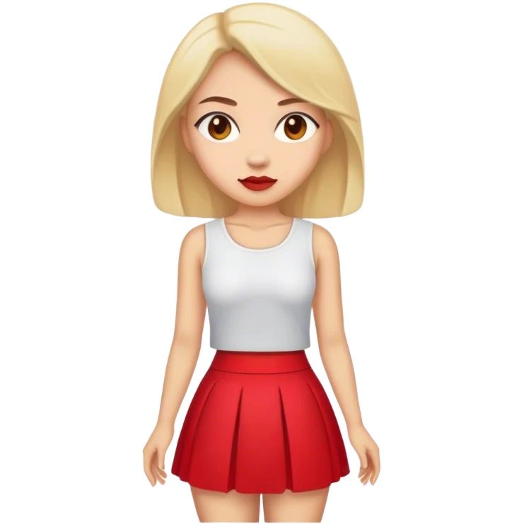 Sexy woman in red skirt  emoji