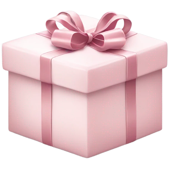 Light pink Christmas gifts under a white Christmas tree  emoji