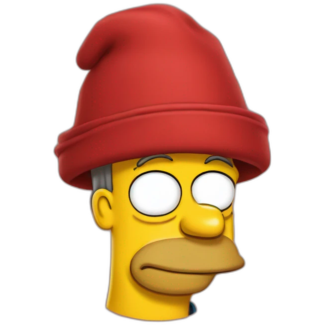 Simpson in a red Moroccan hat emoji