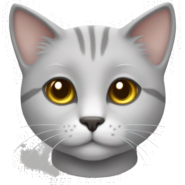 lovely light grey cat emoji
