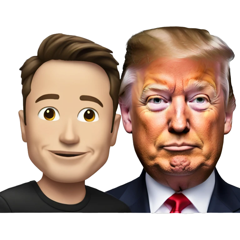 elon musk and donal trump emoji