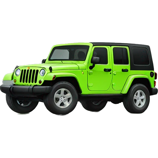 a jeep lime green color emoji