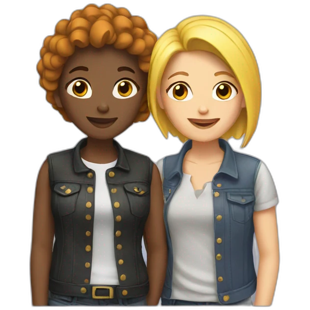 Couple lesbian emoji