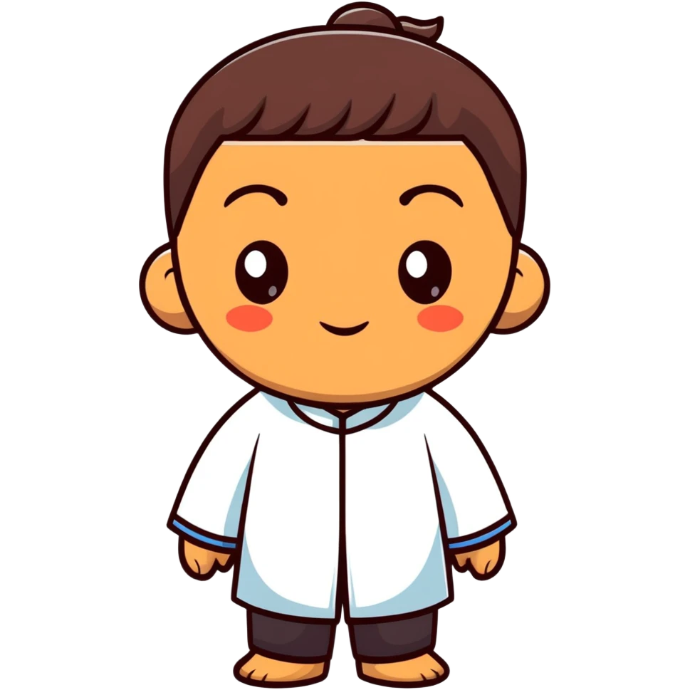 Person with Chinese appearance, darker skin tone, and narrow eyes, friendly expression emoji