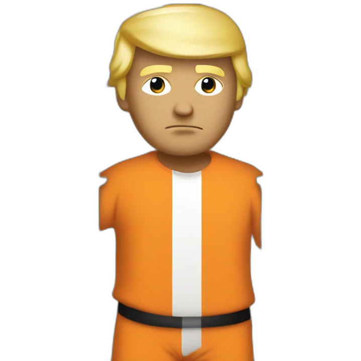 Donald Trump in a prison jumpsuit emoji