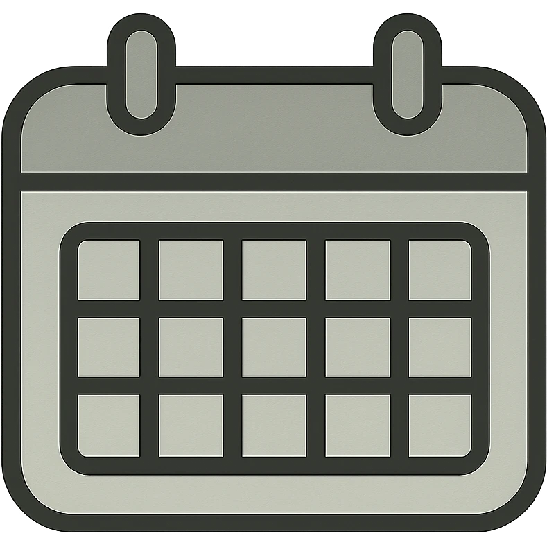 sage green calendar, minimal, soft edges emoji