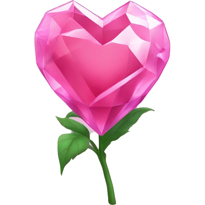 Corazón rosa de cristal  emoji