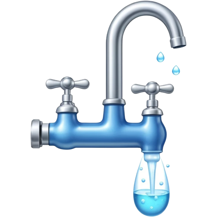 water flows from the tap emoji