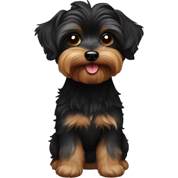 black yorkiepoo emoji