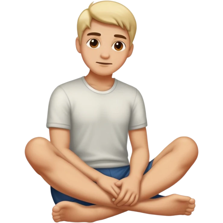 A sly face with feet crossed behind  emoji