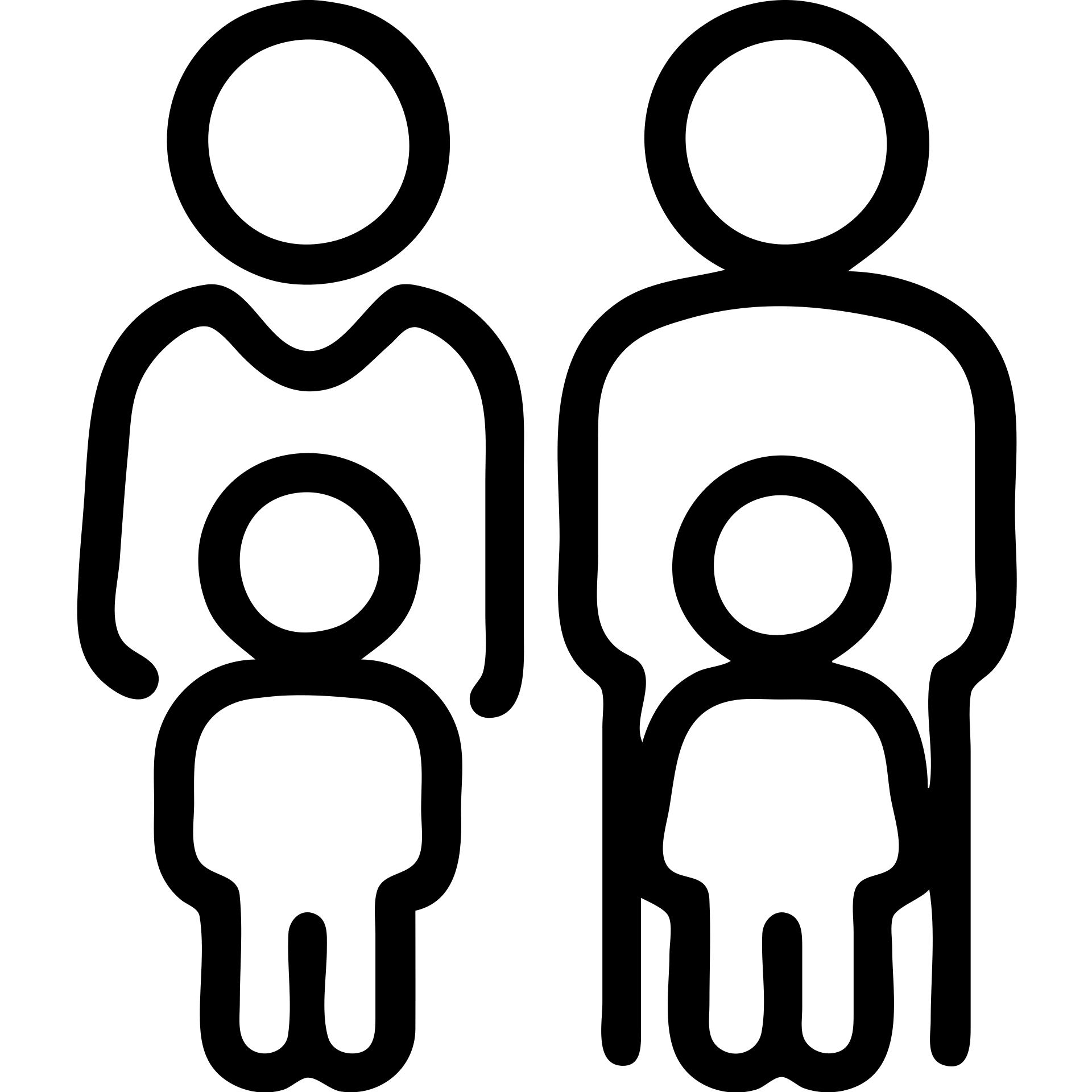 a family of four, simple outlined icons, minimalistic and clear emoji