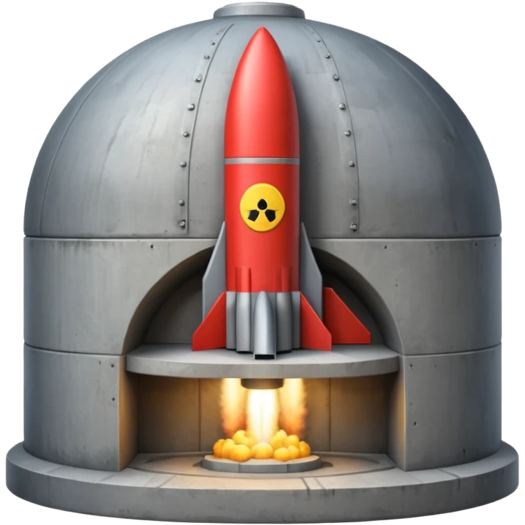 a nuclear missile silo emoji, showing the hatch and a missile launching out emoji