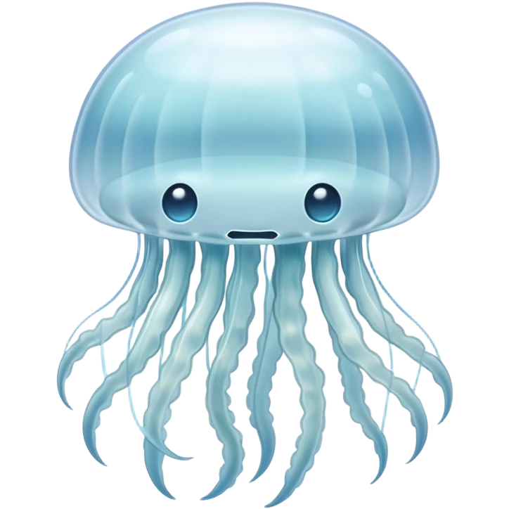 Clear white jellyfish see through  emoji