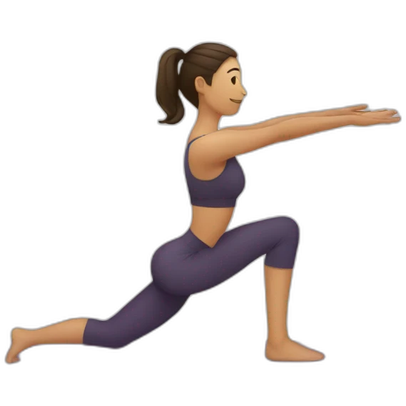 Woman doing pilates emoji