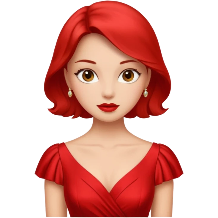 lady in red  emoji