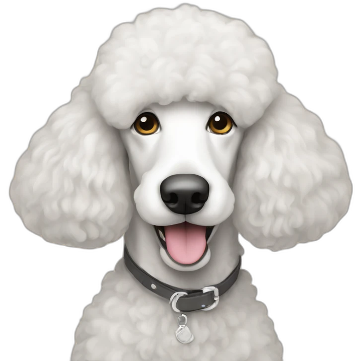 White standard poodle emoji