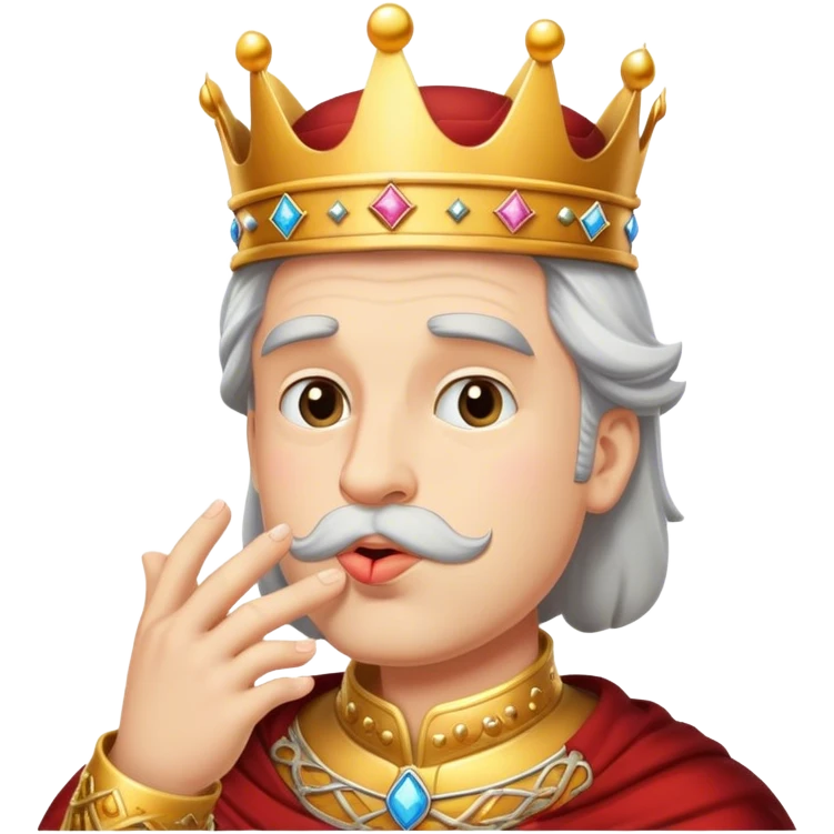King blowing kisses emoji