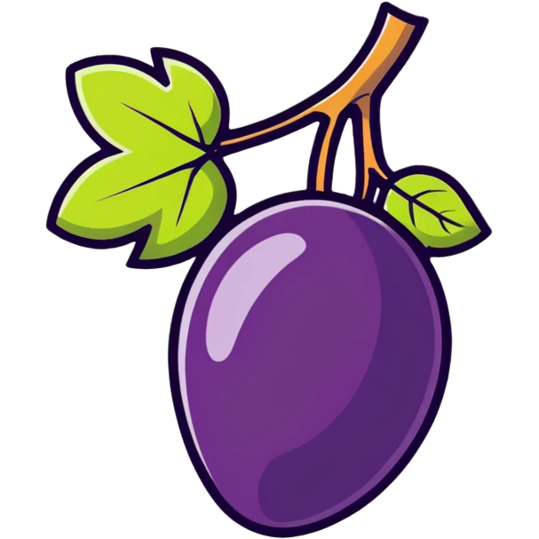 one individual grape berry emoji