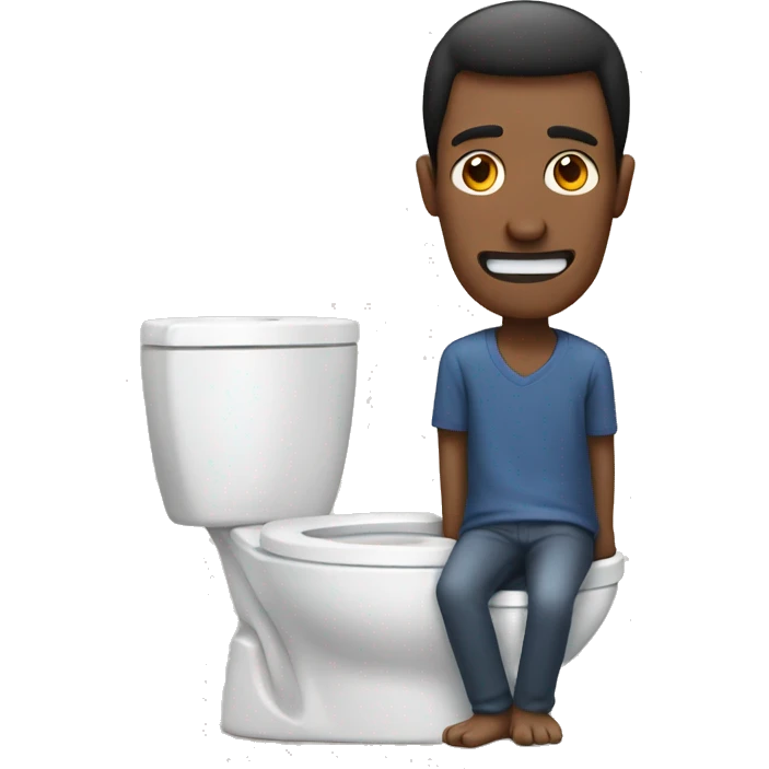 Long neck man in a toilet  emoji