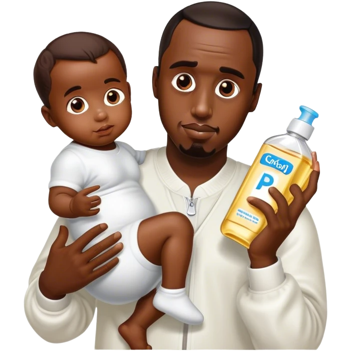 p diddy holding baby oil emoji