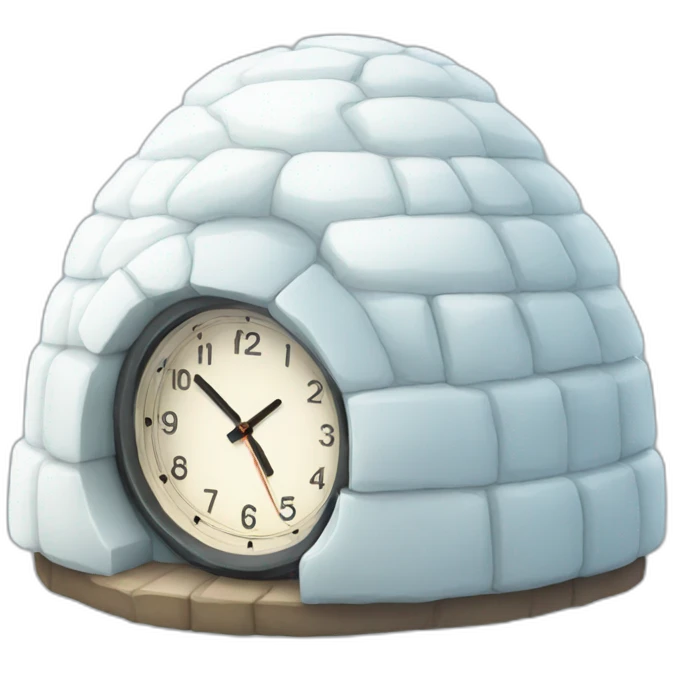 igloo clock emoji