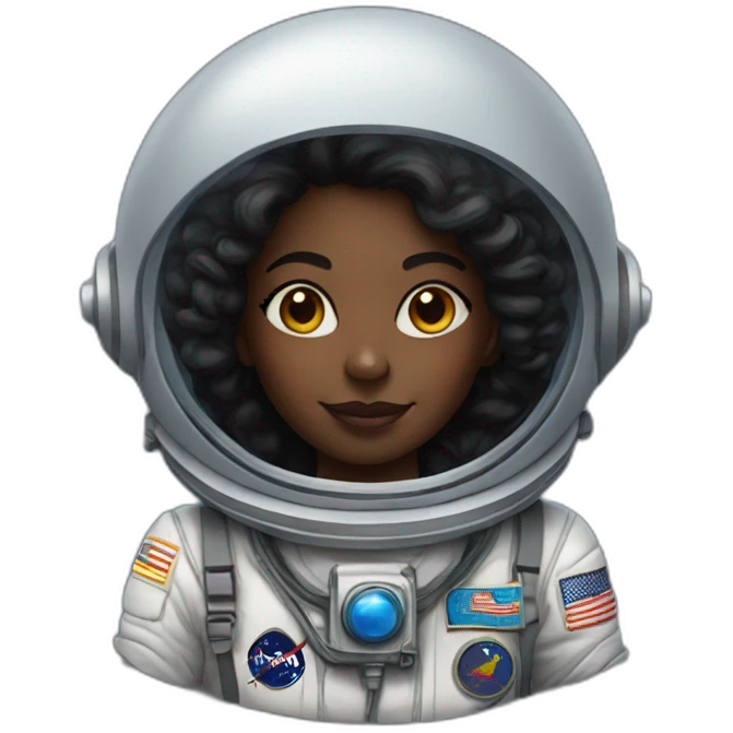Halloween black girl astronaut emoji