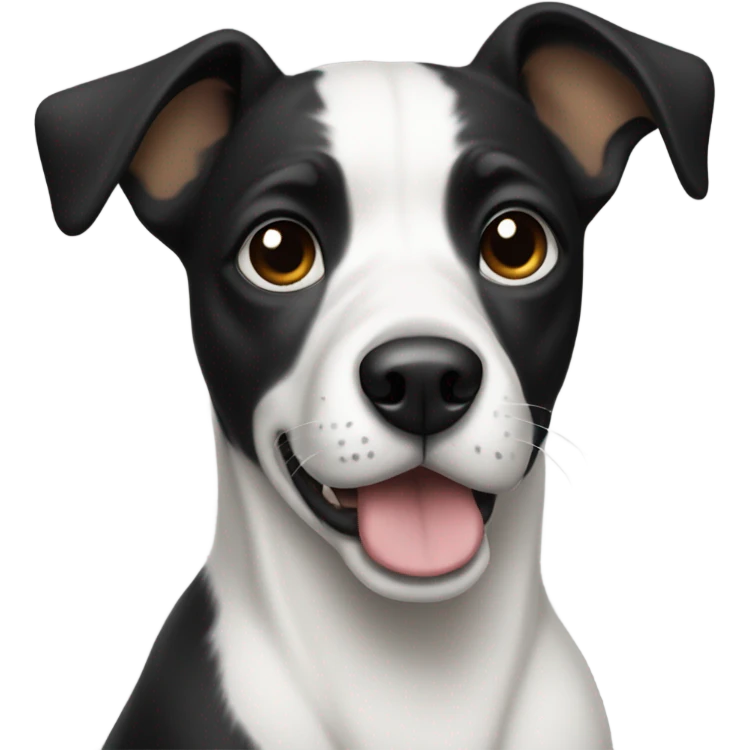 Black and white dog emoji