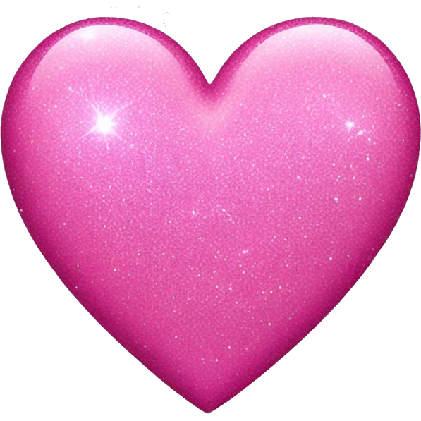 glitter pink heart  emoji