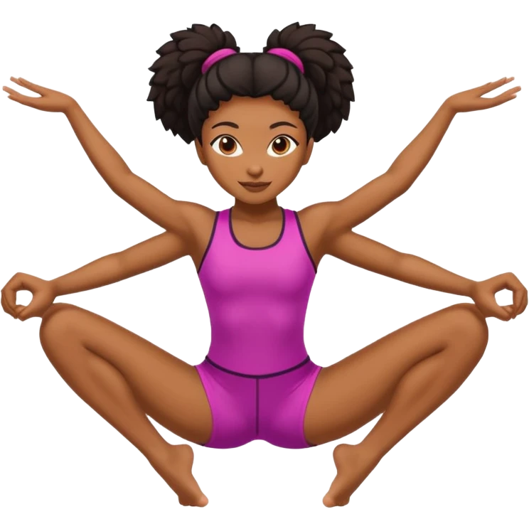 Black girl doing the splits emoji