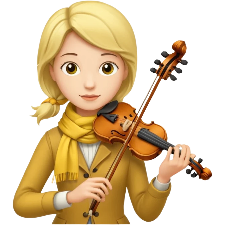 Violinist + yellow scarf. emoji