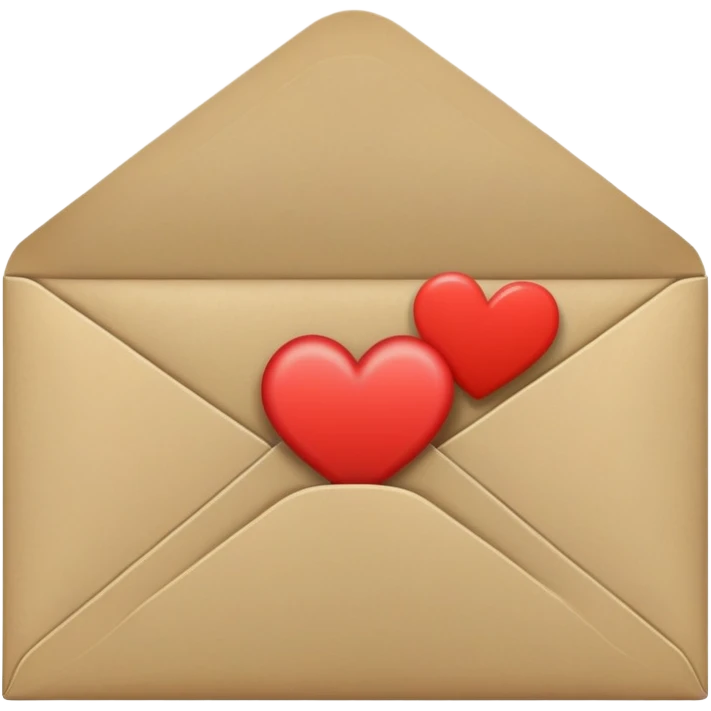 envelope with letter and heart  khaki  emoji