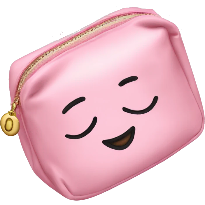 Light pink make up bag  emoji