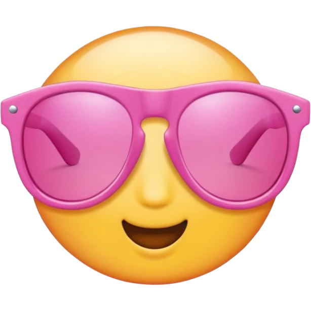 Pink sunglasses  emoji