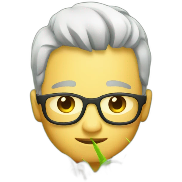 developer touches grass emoji