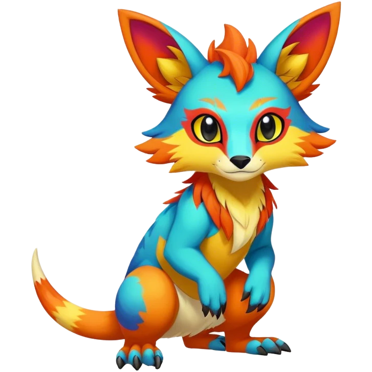 colorful anthro vernid fursona Fakemon emoji
