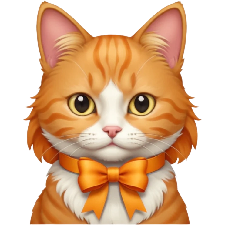 A cat with a ribbon emoji