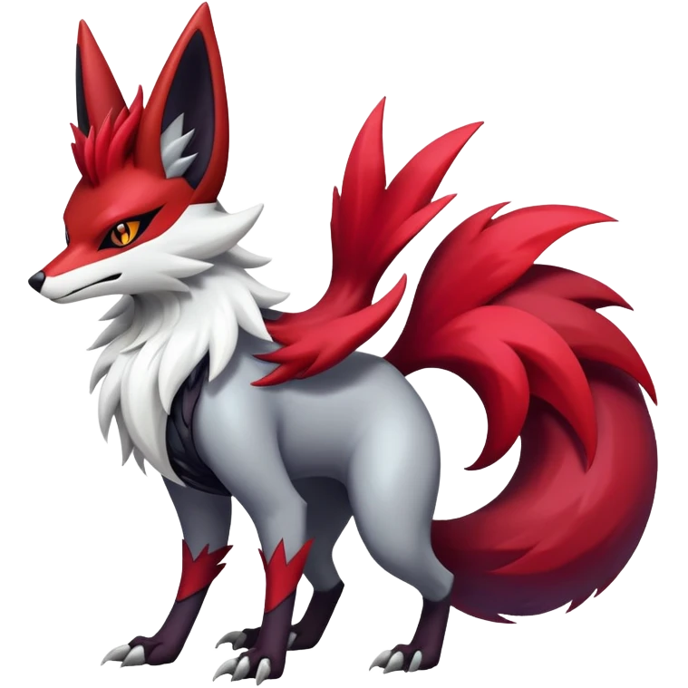 Shiny Exotic Gothic Delphox-Zoroark-Zangoose-hybrid-creature emoji