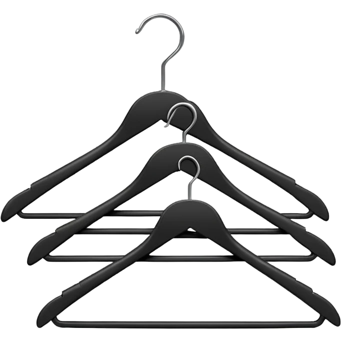 black hangers for clothes emoji