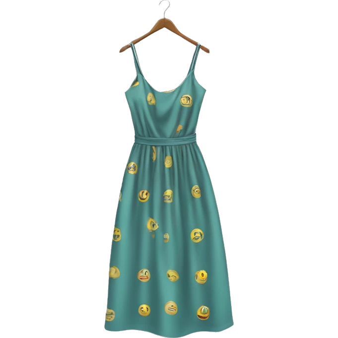 tight maxi dress with straps hanger emoji
