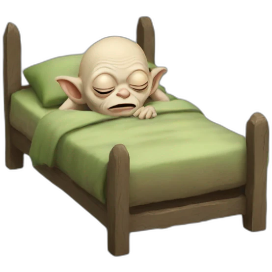 gollum sleeping bed emoji
