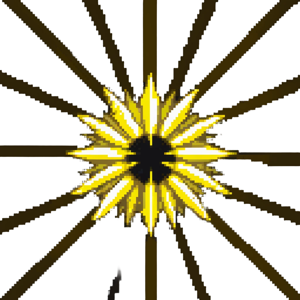 Bright yellow star radiating light emoji