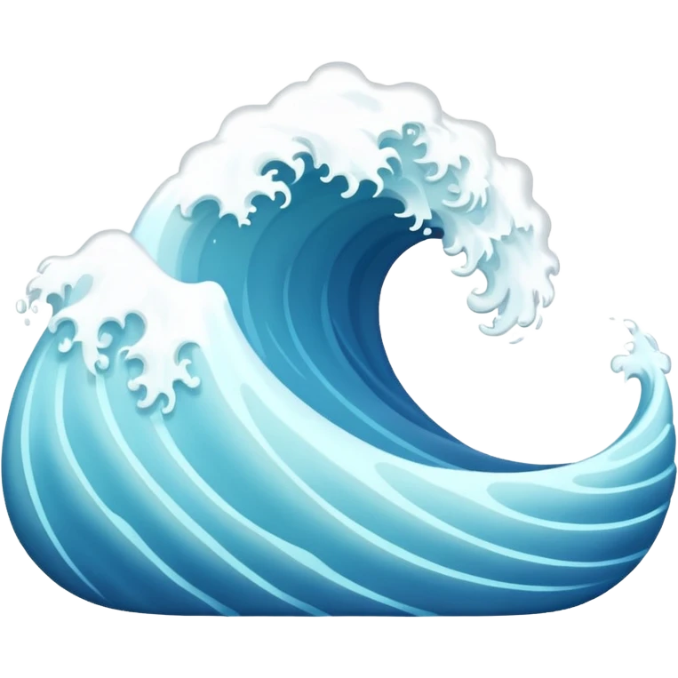 light blue sea wave emoji