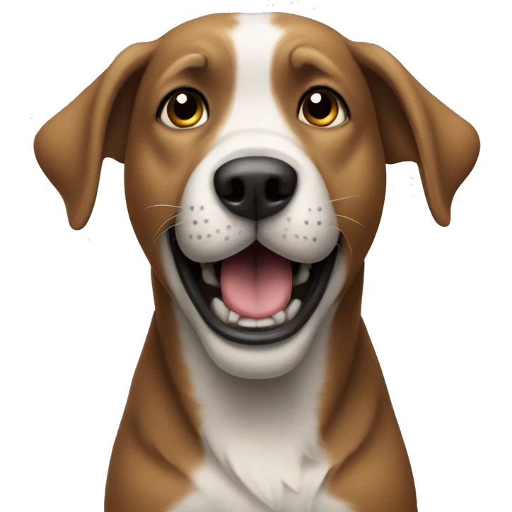Dog singing a song emoji