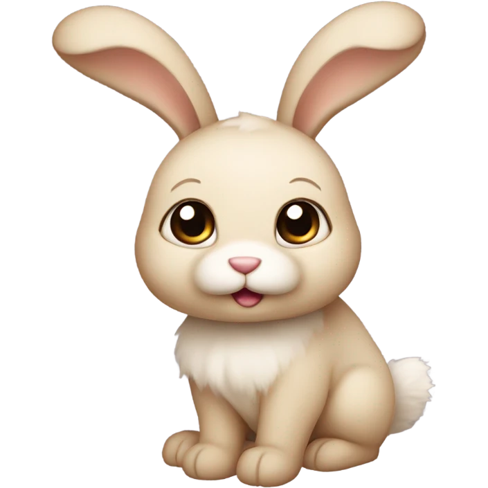 Cute beige bunny emoji