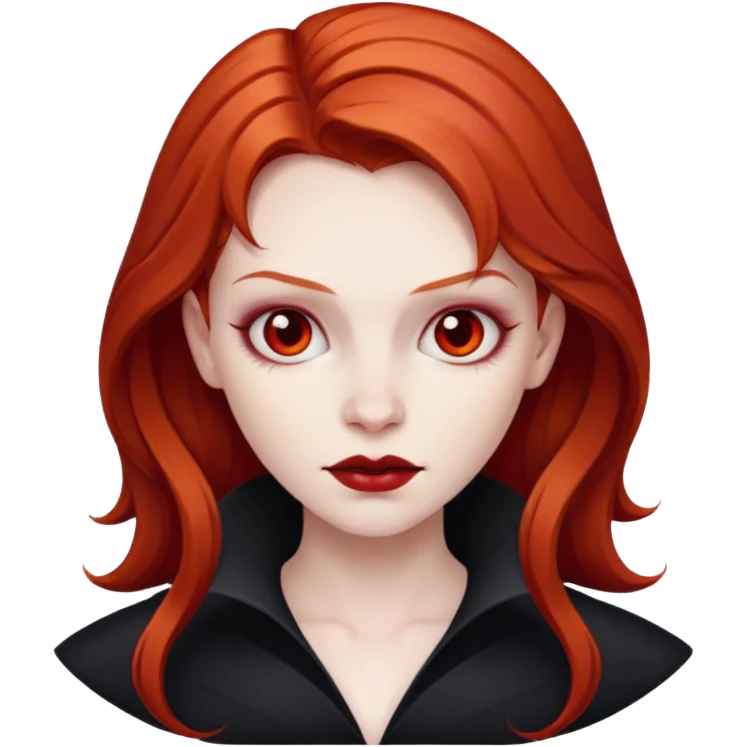 Vampire redhead emoji