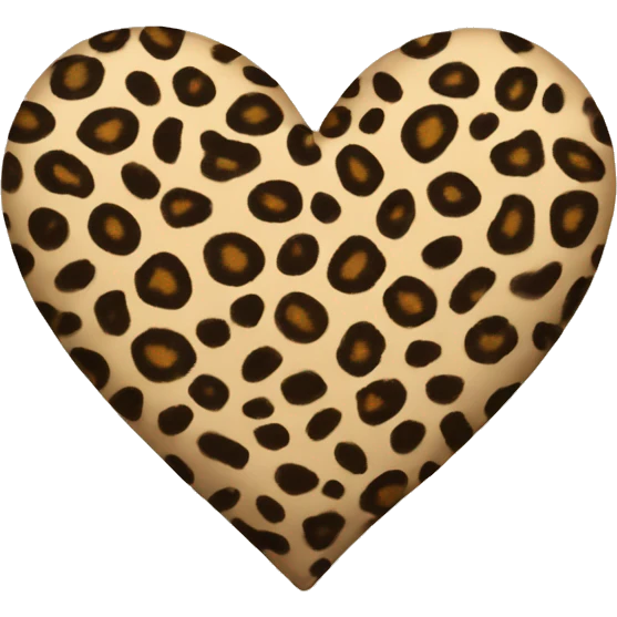 beige leopard heart emoji