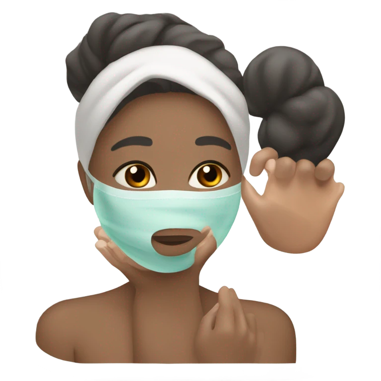 Person doing skincare emoji
